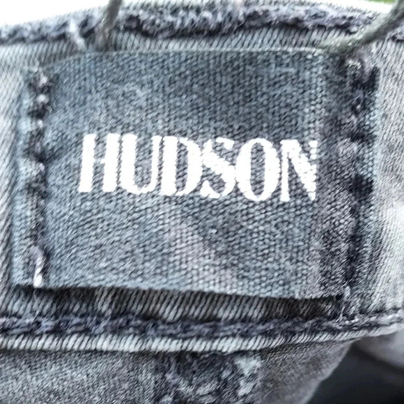 Hudson Harkin Crop Super Skinny Cuff Black Womens Jeans 25 - Picture 11 of 15